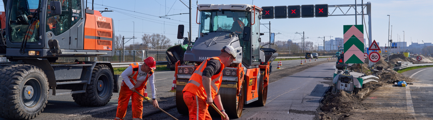 Wegwerkzaamheden knooppunt de Nieuwe Meer